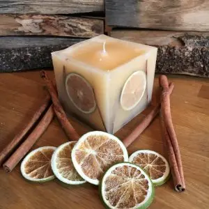 Zitronenkerze orange